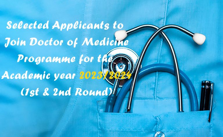 Selected Applicants To Join Doctor Of Medicine Programme For The   Selected Image20232 768x475 