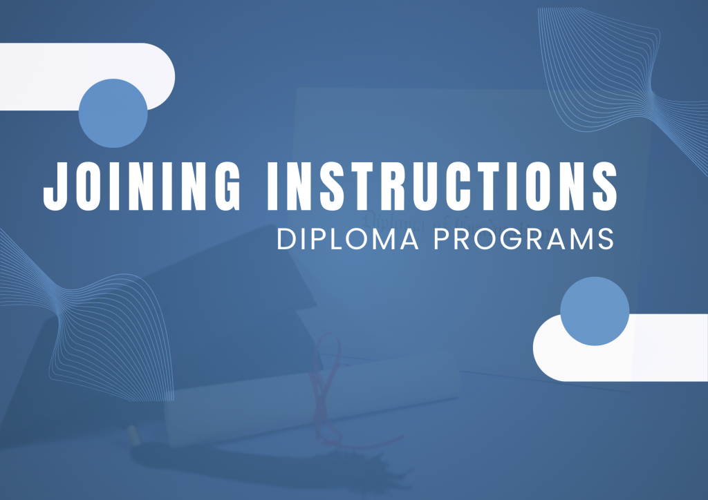 DIPLOMA PROGRAMS – Admission letter+Joining Instructions+Fee Structure+Medical Form