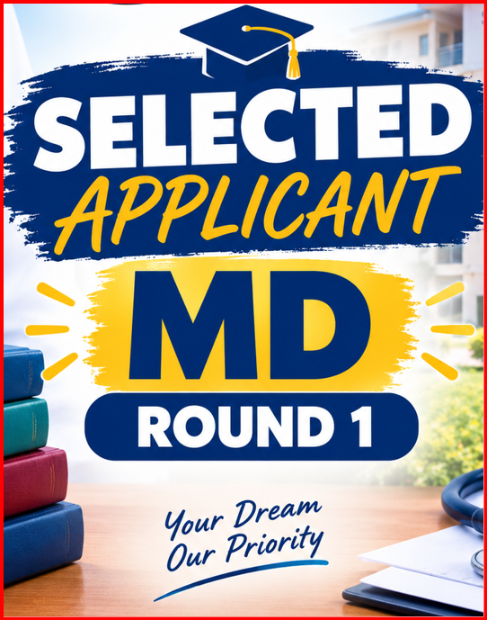 SELECTED APPLICATS TO JOING UNDERGRADUATE PROGRAM FOR THE ACADEMIC YEAR 2026/2027 FIRST ROUND